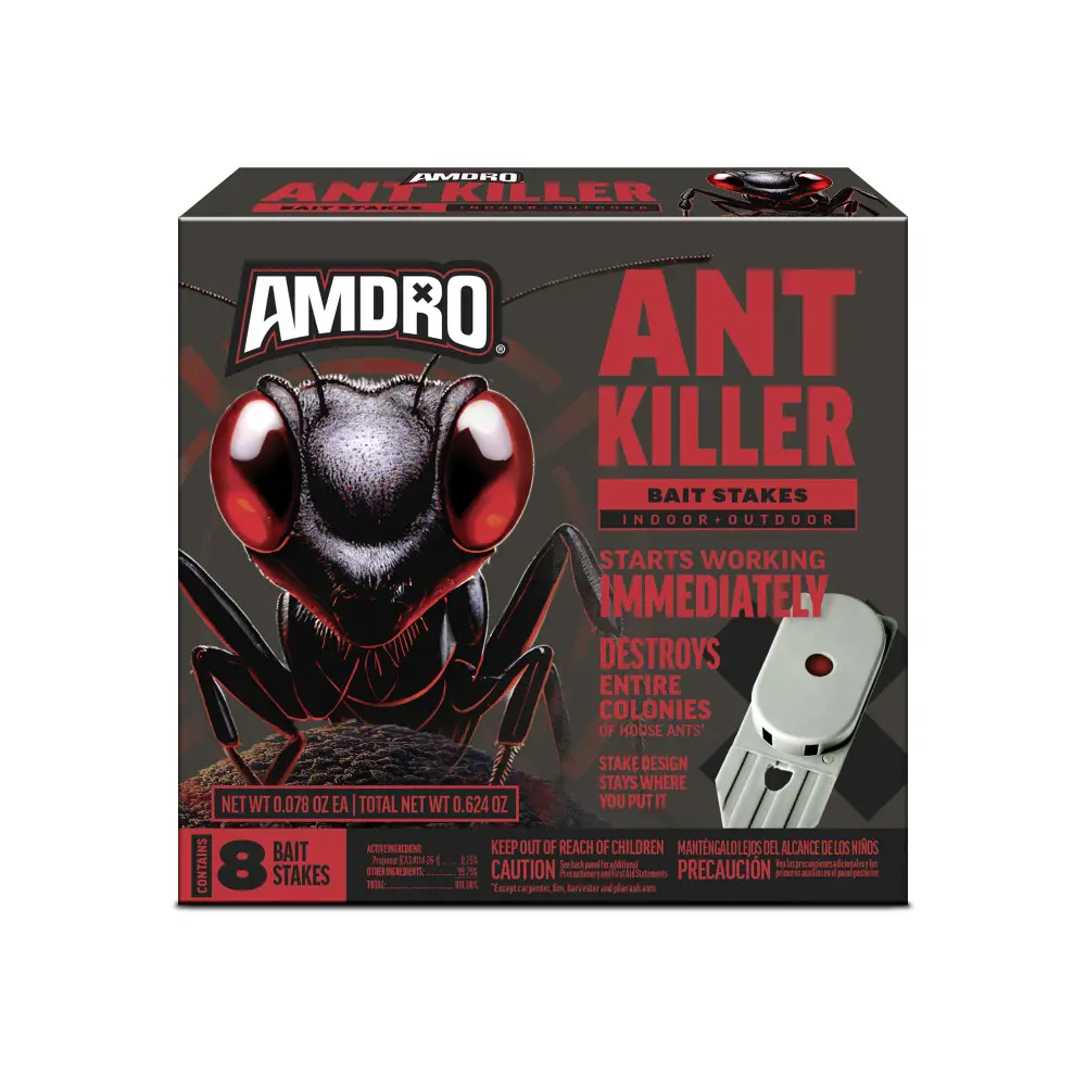 AMDRO Ant Killer Bait Stakes, 8-Pack, Ant Control Indoors/Outdoors