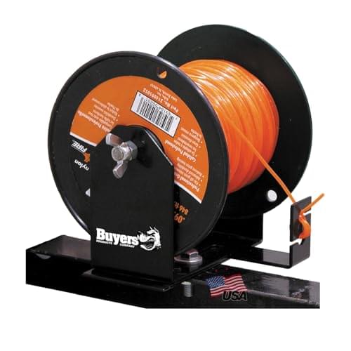 Buyers Products LT40 Weed Wacker Commercial Trimmer Line Holder w/ Mounting Hardware & Low Profile Steel Bracket Supports 3 Pound Spools, Made In The USA, Landscape Trailer Organization Accessories